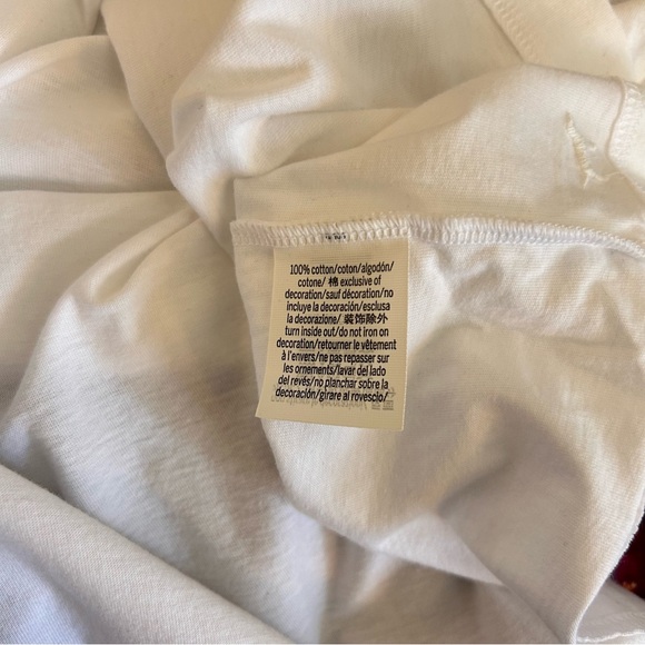 PINK Victoria’s Secret white short sleeve cropped tee size XL - Picture 4 of 8